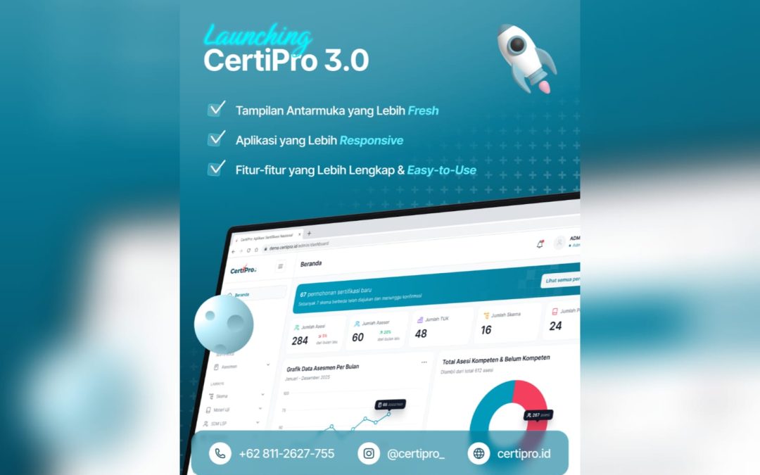 Launching CertiPro 3.0 resmi diluncurkan pada 15 Maret 2026